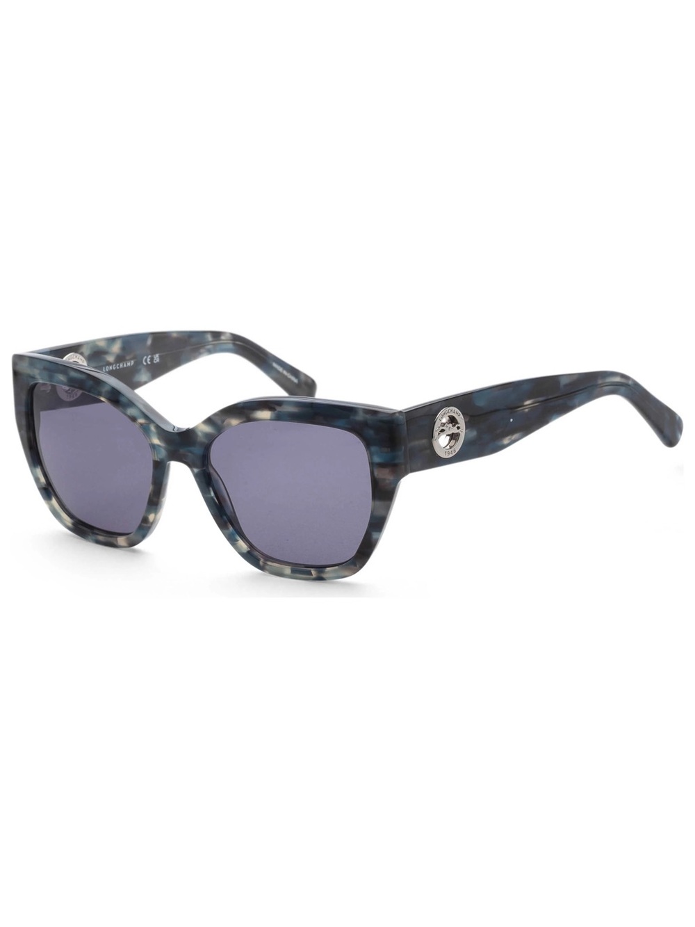 Longchamp Blue Tortoiseshell Cat-Eye Sunglasses - Picture 2 of 11